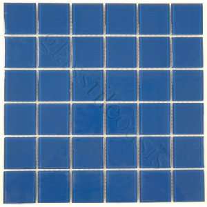  Sapphire 2 x 2 Blue Crystile Solids Glossy Glass Tile 