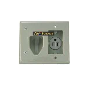  AV Science Low Voltage Wall Plate With Power AVS104005 