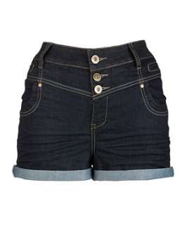 Navy (Blue) Inspire High Waisted Denim Shorts  241476041  New Look