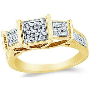   Setting Engagement Ring Band with Micro Pave Set Round Diamonds (1/5