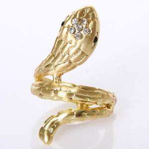 Unsex 18K Yellow Gold Plated Charming Snake Ring XL008  