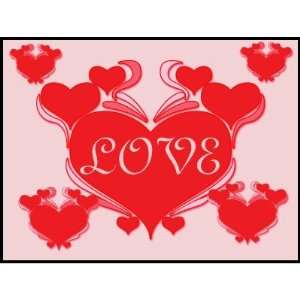  Red Hearts and Customizeable Text Stamp