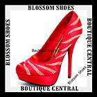 DESIGNER SHOES RED/GOLD STUDDED PUMP HEELS PARTY/EVENING/WEDDING SIZE 