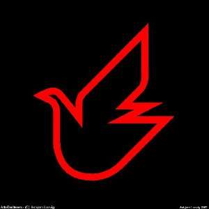   Lonvig   24x32 inches   Dove of Peace   black/red line