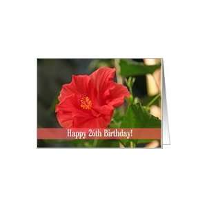  Red Floral 26th Birthday Card Card Toys & Games