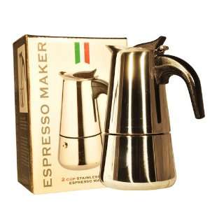 Espresso Maker 2 Cup Stainless Steel 