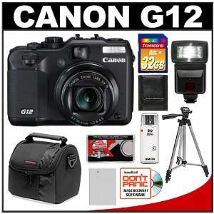  Canon PowerShot G12 Digital Camera with DSLR300 Flash 