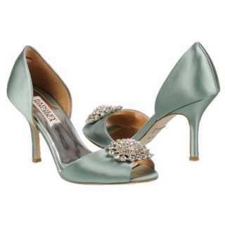 Womens Badgley Mischka Lacie Seafoam Satin Shoes 