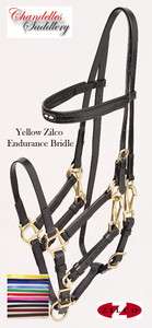 YELLOW Zilco Marathon Endurance Bridle cob / arab size  