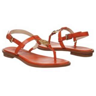 Womens MICHAEL MICHAEL KORS Sondra Sandal Burnt Orange Leather Shoes 