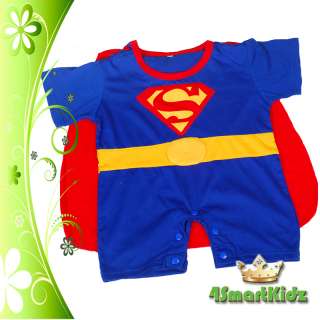 Superman Hero Baby Boy Fancy Party Costumes Outfit Sz 0  