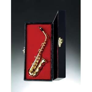 3.25 Golden Saxophone w/Case Miniature Instrument 