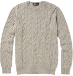   Clothing  Knitwear  Crew necks  Cable Knit Cashmere Sweater