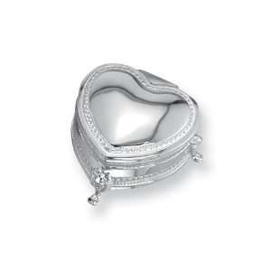  Silver plated Heart Footed Jewelry Box Jewelry