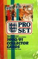 90   91 Pro set Soccer Cards Box  
