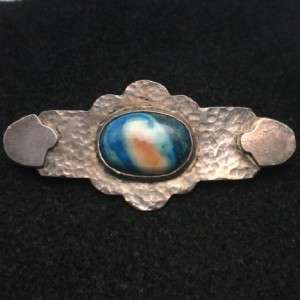 Hammered Sterling Silver Arts & Crafts Period Pin  