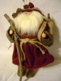 Old World Look Santa With His Burlap Bag Of Goodies  