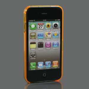  Colour] Orange transparent Bumper Case for Apple iPhone 4 4G 4S+Free 
