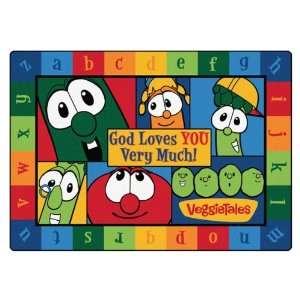 com Carpets for Kids God Loves You Very Much VeggieTales Rug (Factory 