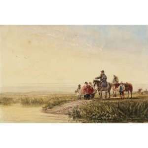   paintings   David Cox   24 x 16 inches   Waiting For The Ferry Boat
