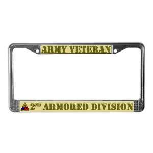  2 AD Army Veteran Military License Plate Frame by 