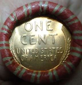 Wheat Cent Roll w/ VF 1909 VDB Wheat Cent & BU RED Wheat Cent ends 