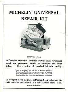 1912 MICHELIN Tires Universal Repair Kit AD.Milltown NJ  
