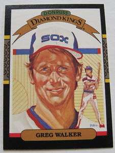 1987 Donruss Diamond Kings Greg Walker card#25  