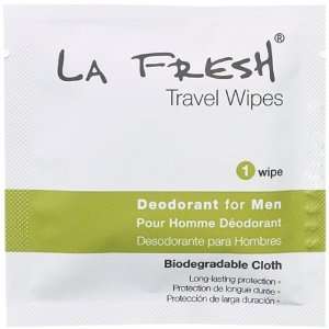  LA FRESH Deodorant Wipes for Men Pre moistened 8 x 6 