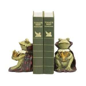   Industries 91 1111 Frog Prince   Decorative Bookend, Painted Finish