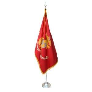  Marine Corps Flag Set 4X6 Ft   9 Ft Silver Aluminum Pole w 