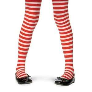  Red/White Striped Tights Child