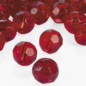  Garnet Cut Crystal Round Beads   8mm   Beading & Beads 