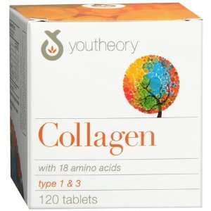  YouTheory Collagen, Type 1 & 3, 120 tablets (Pack of 3 