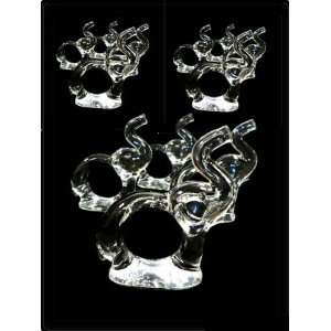  Set of 12 Clear Acrylic Elephant Napkin Rings