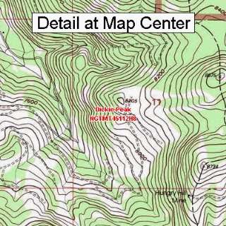USGS Topographic Quadrangle Map   Dickie Peak, Montana (Folded 