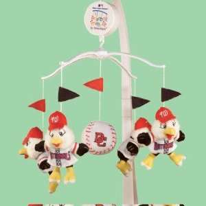 WASHINGTON NATIONALS Team Mascots Plush Baby MUSICAL BASEBALL MOBILE 