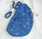 ameribag healthy back bag distressed nylon large baglett nwt blue 