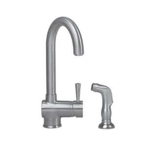 Opella 142.665 Deco Prep Sink Faucet with Side Spray Finish Brushed 