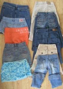 11 JUNIORS Size 0 & 1/2 Jeans/Capri/Shorts/Skort Lot L@@@@KKK  