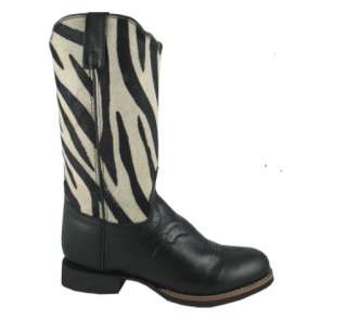   , Western, Zebra Print, Cowboy, Leather Womens, 5.5 11, Boots  