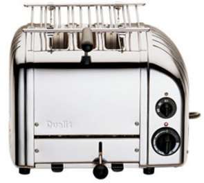 Dualit Toaster Combi 2+1 chrom Zange + Brötchenaufsatz  