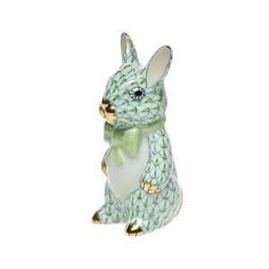 Herend Bunny With Bowtie Key Lime Fishnet
