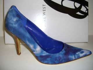 NINE WEST FREDAO BLUE Heels Pumps Shoes Women Size 7  