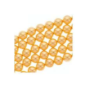  Swarovski Crystal Faux Pearls Bright Gold 8mm (25 Beads 