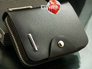 Grind arenaceous Leather Wallet Pockets Card Leisure zipper Wallet 