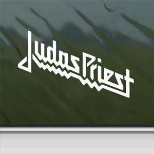  Judas Priest White Sticker Metal Rock Band Laptop Vinyl 