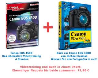 Canon EOS 450D   Videotraining und Buch in einem Paket  