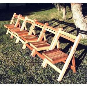 Forever Redwood Set of 6 Folding Chairs 