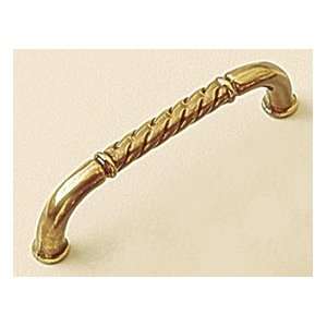 Pull   Solid Brass pull with Rope Handle in Antique Brass 